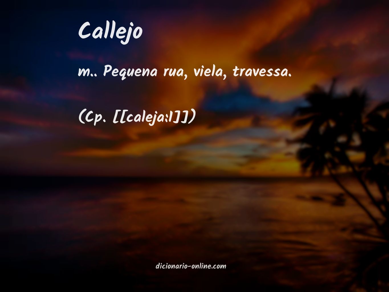 Significado de callejo