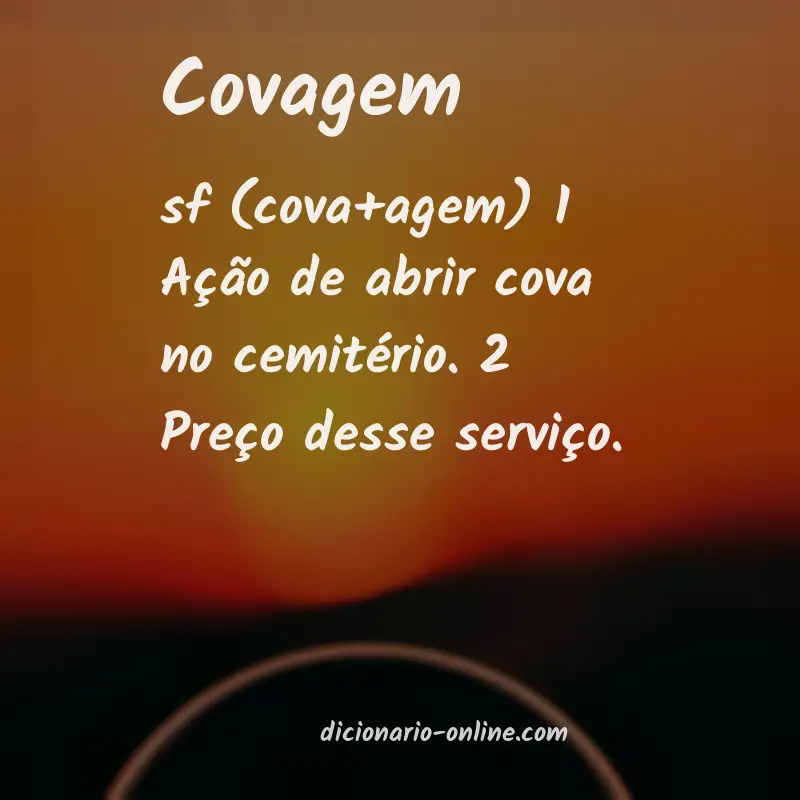 Significado de covagem