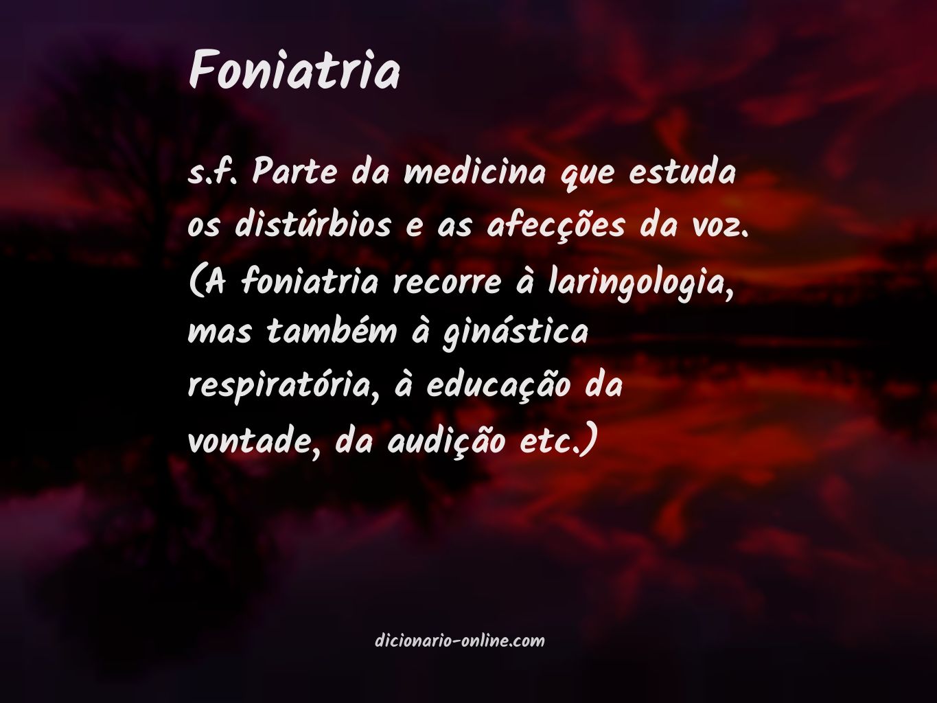 Significado de foniatria