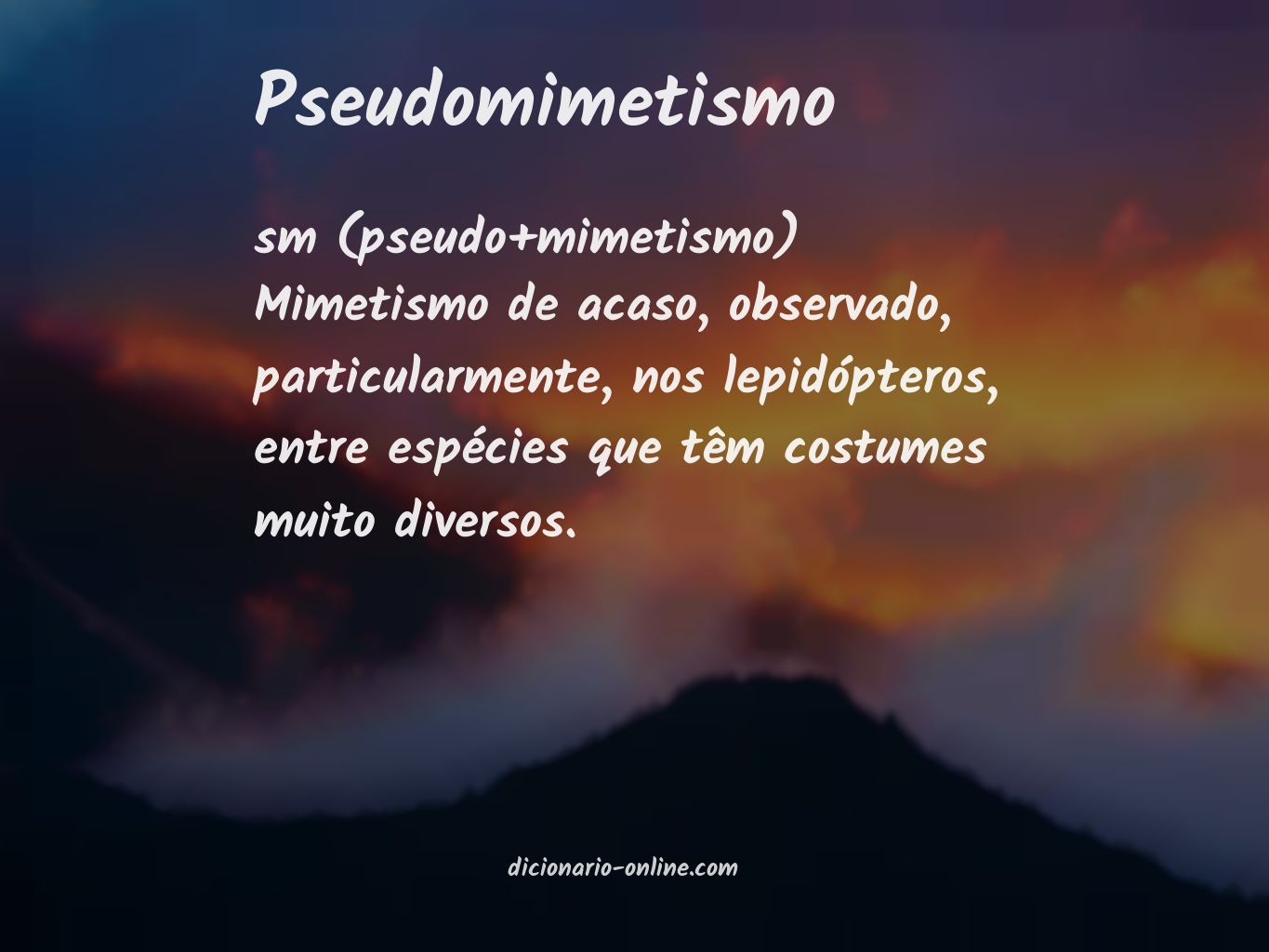 Significado de pseudomimetismo