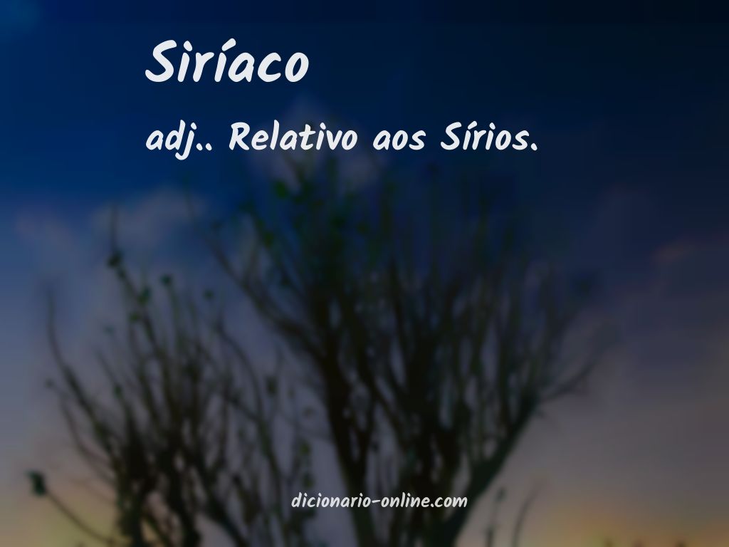 Significado de siríaco