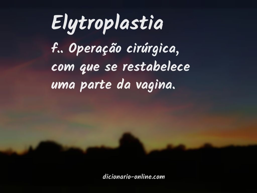 Significado de elytroplastia