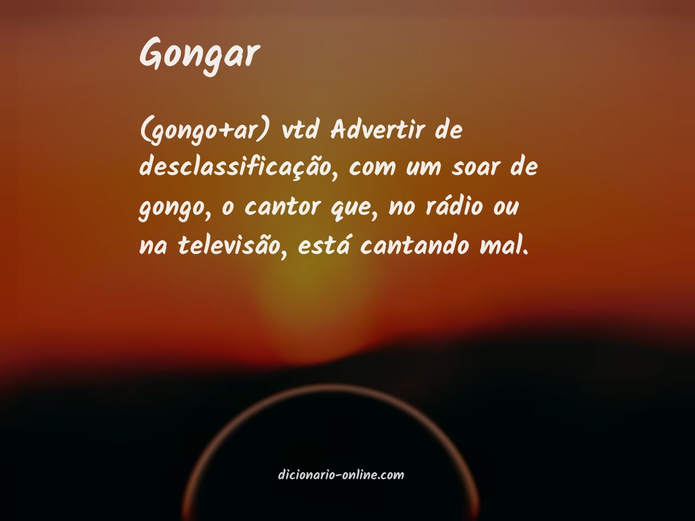 Significado de gongar