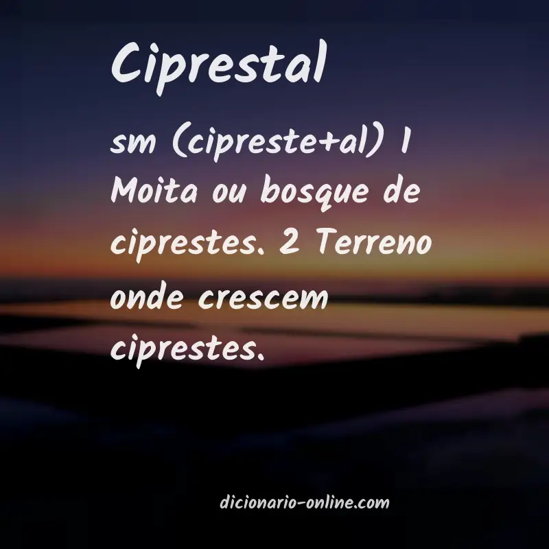 Significado de ciprestal