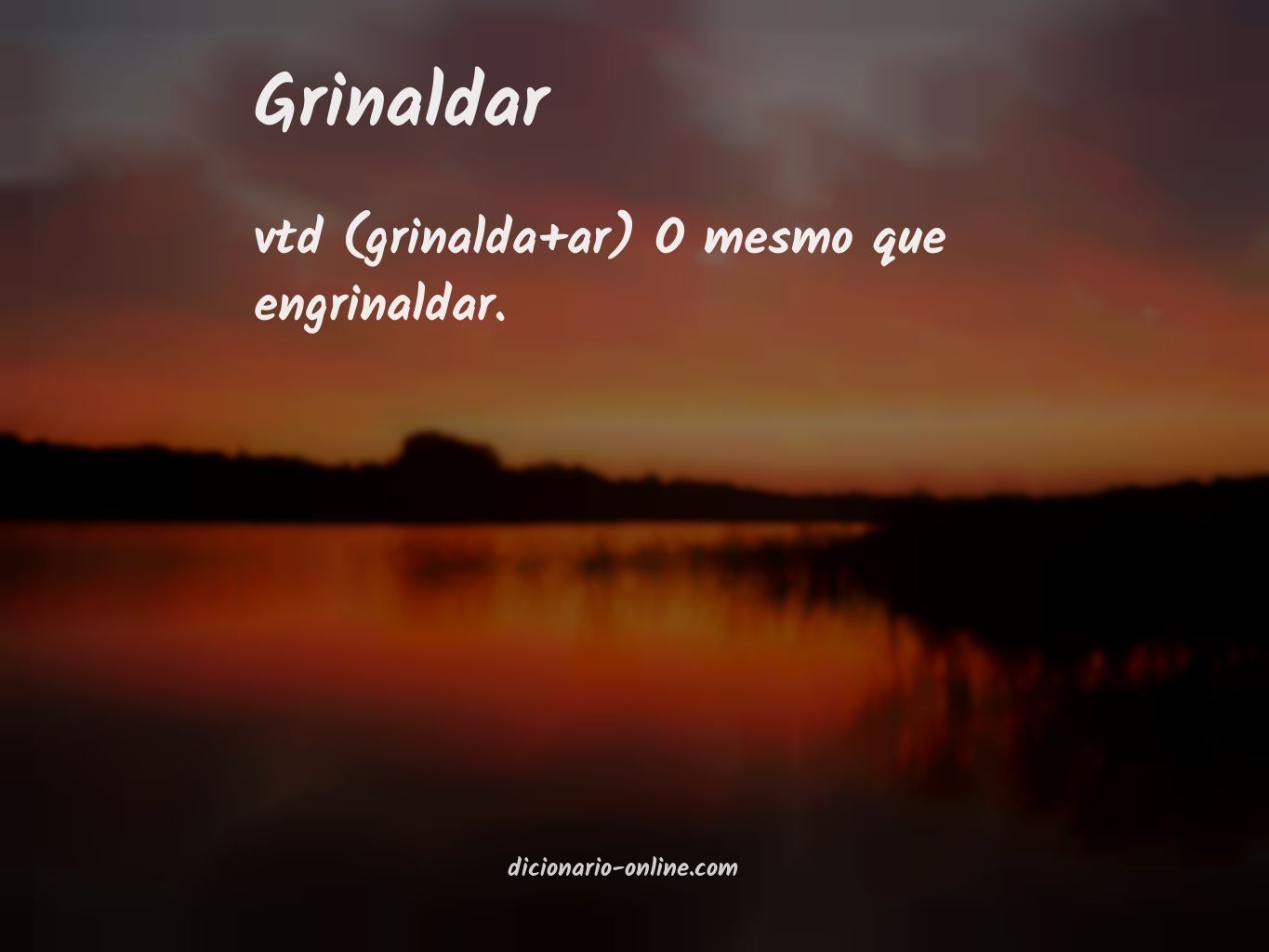 Significado de grinaldar