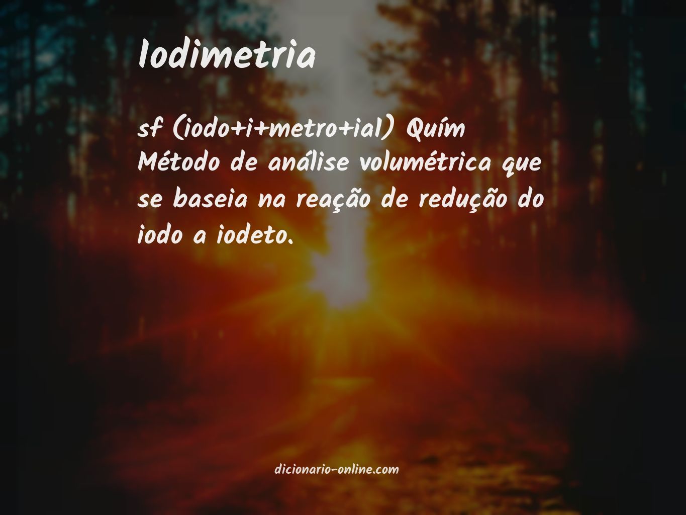 Significado de iodimetria