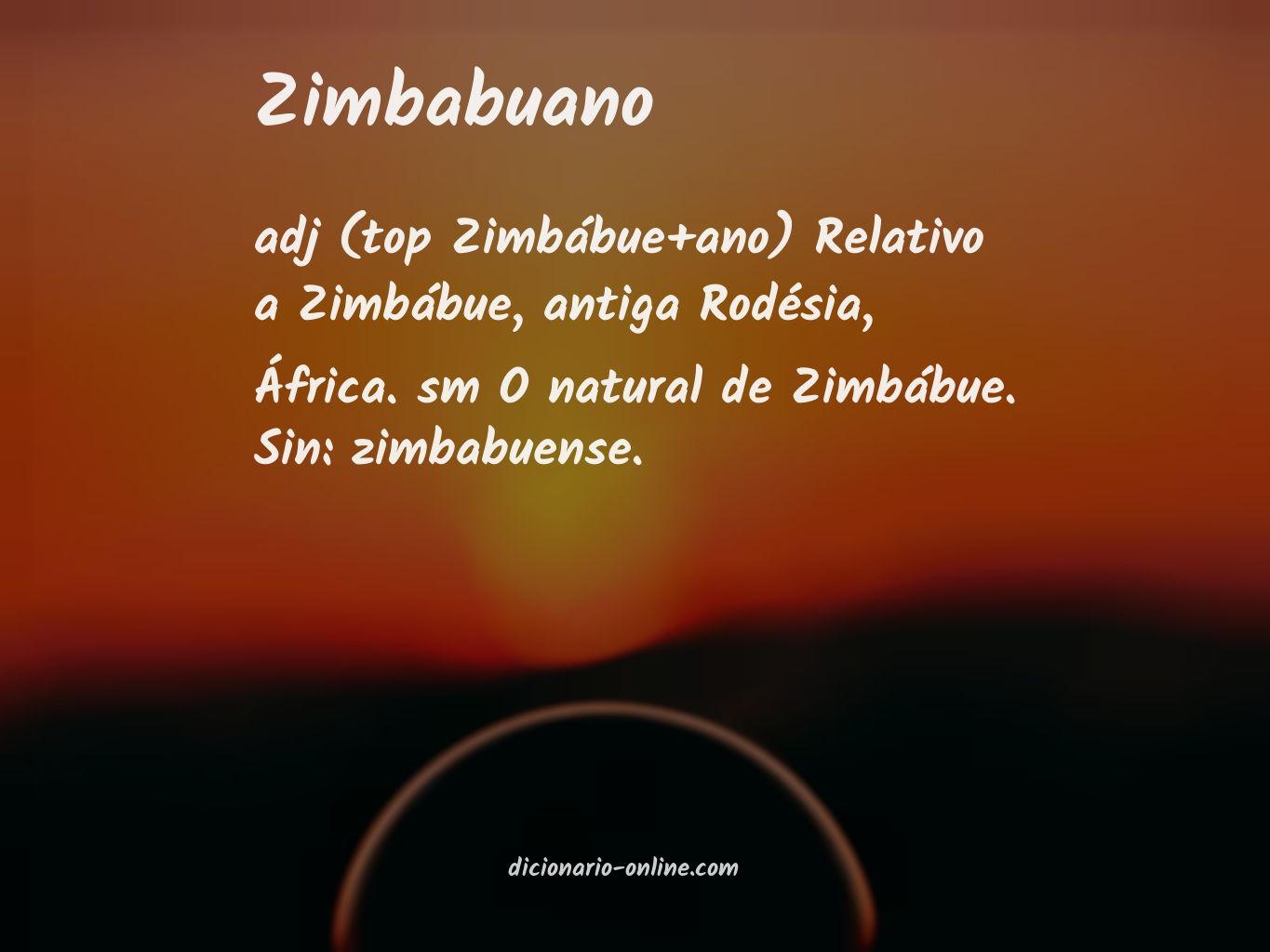 Significado de zimbabuano