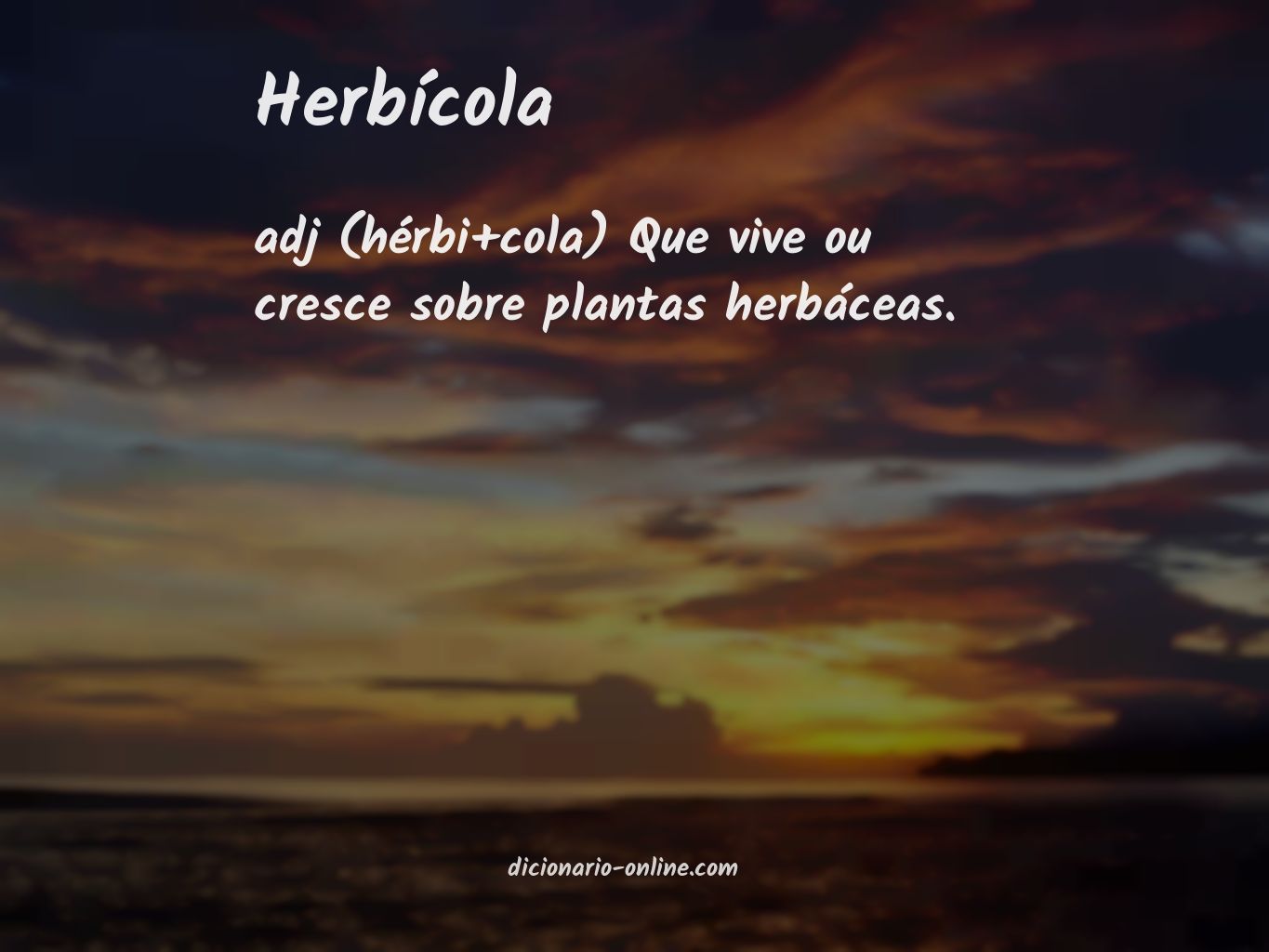 Significado de herbícola