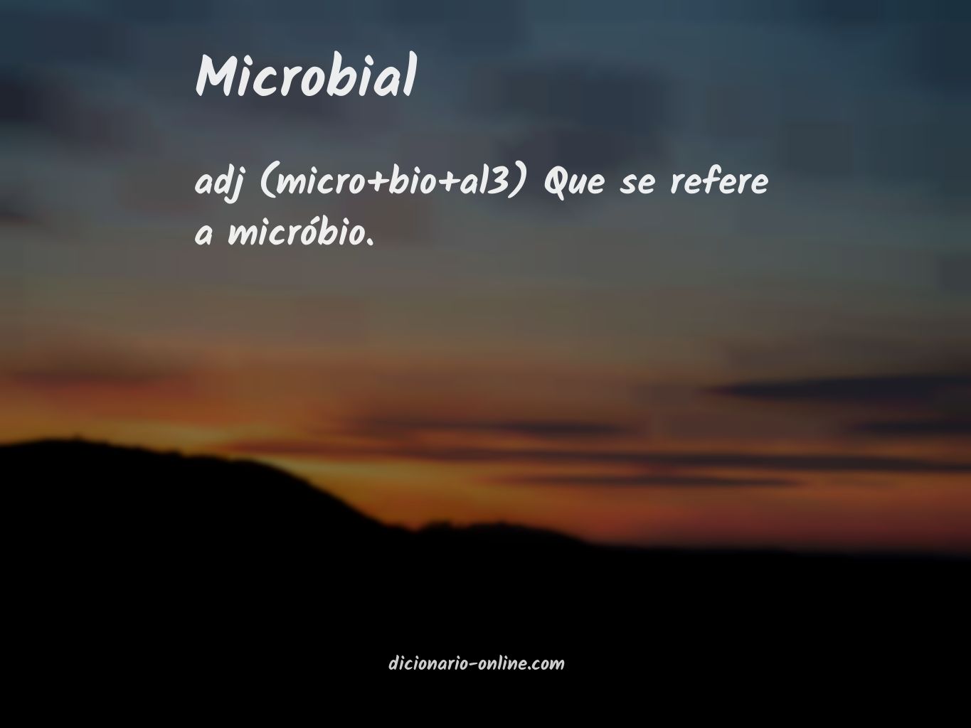 Significado de microbial