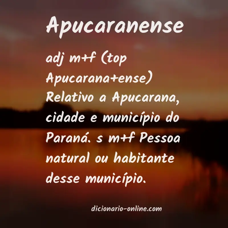 Significado de apucaranense