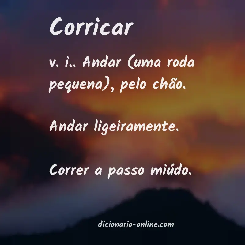 Significado de corricar