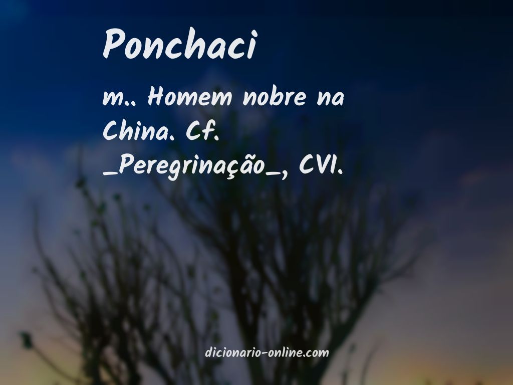 Significado de ponchaci