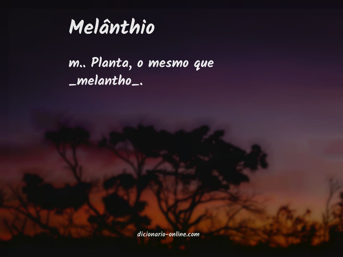 Significado de melânthio