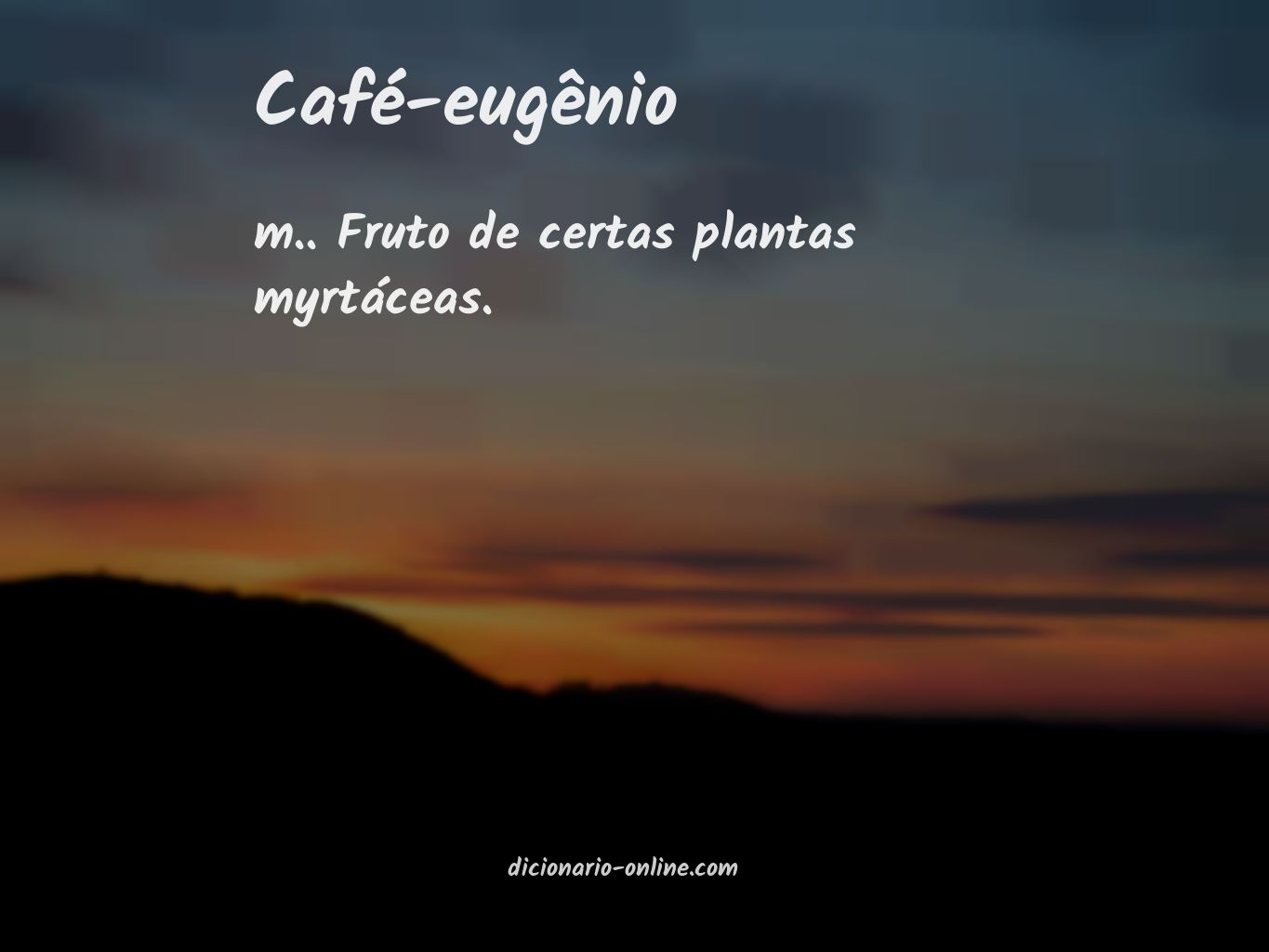 Significado de café-eugênio