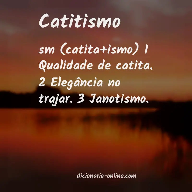 Significado de catitismo