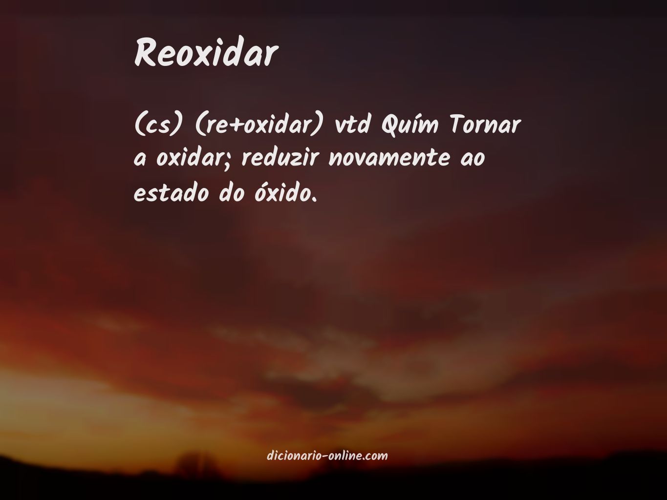 Significado de reoxidar