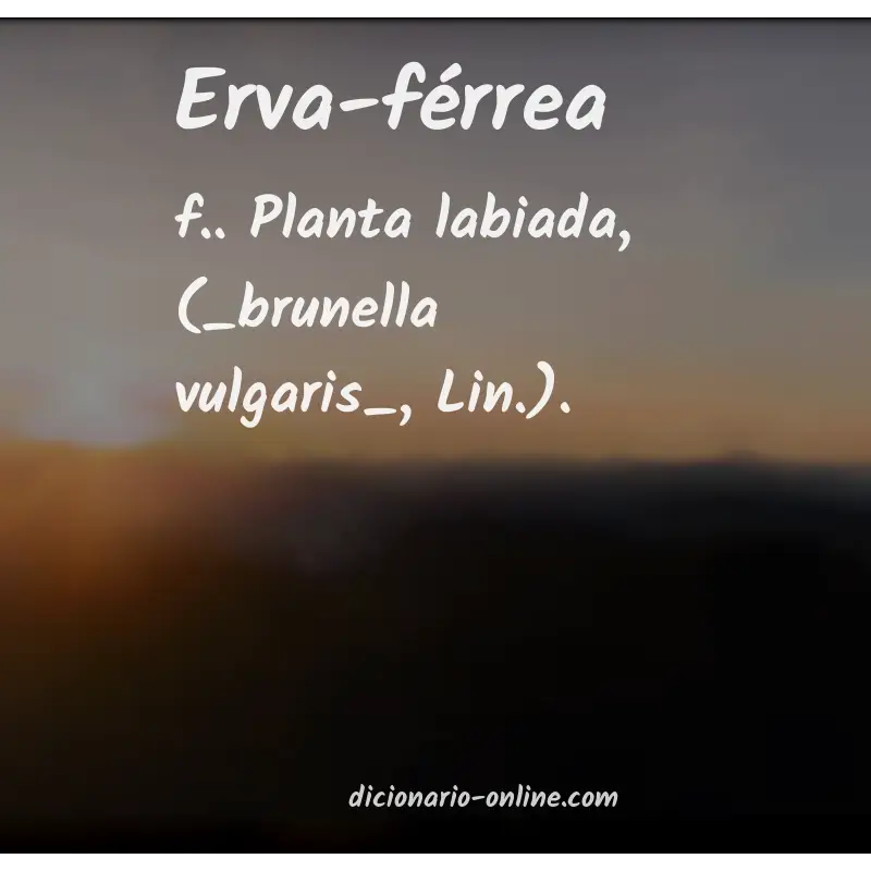 Significado de erva-férrea