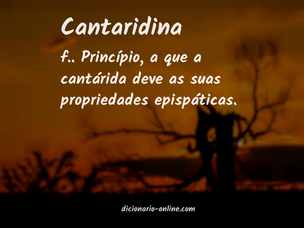 Significado de cantaridina