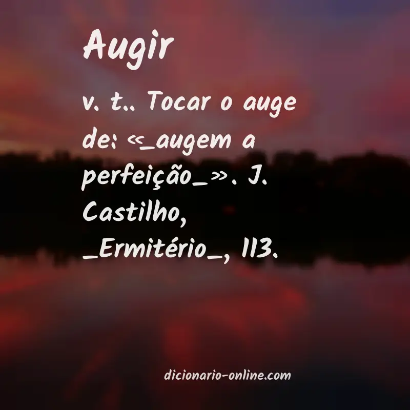 Significado de augir