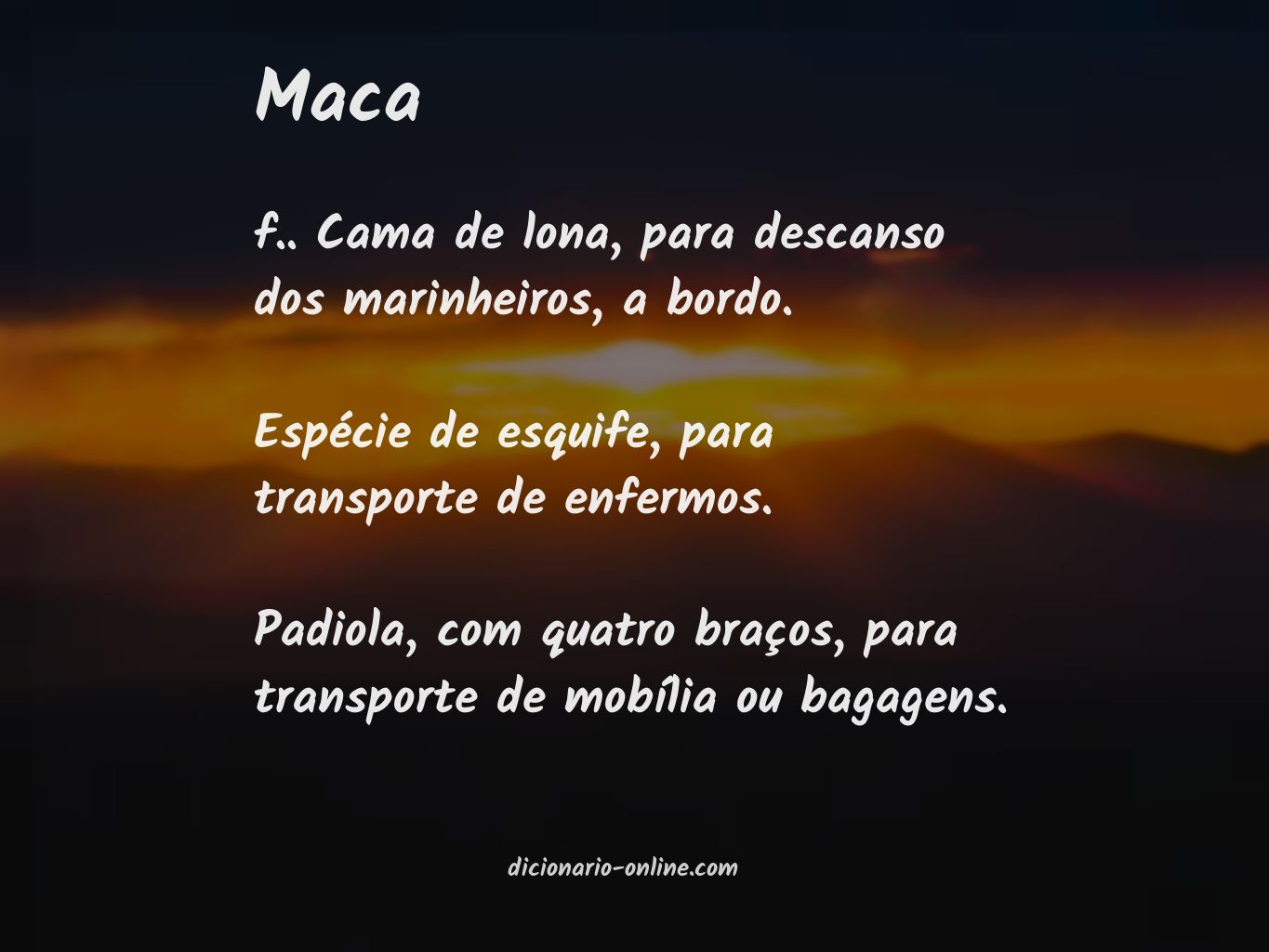 Significado de maca