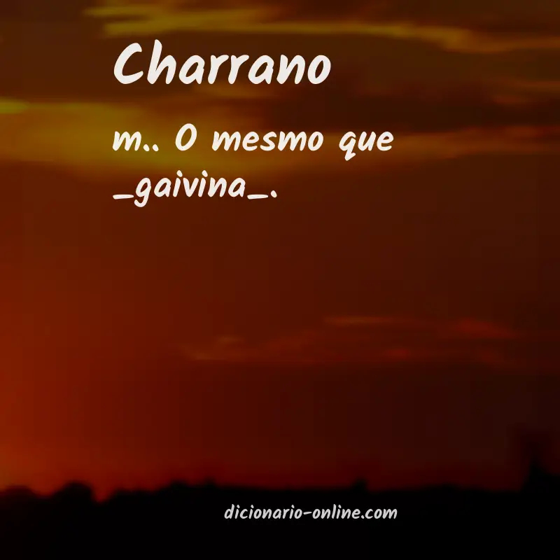 Significado de charrano
