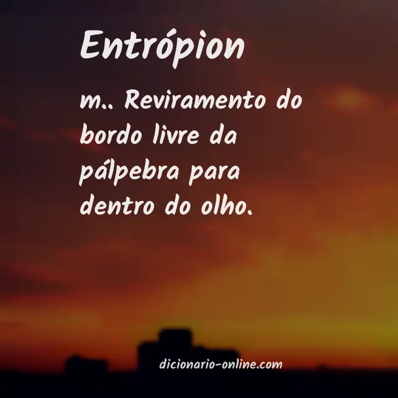 Significado de entrópion