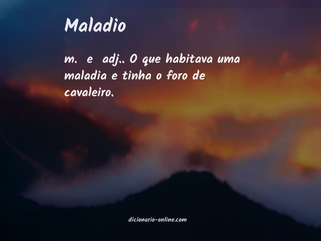 Significado de maladio