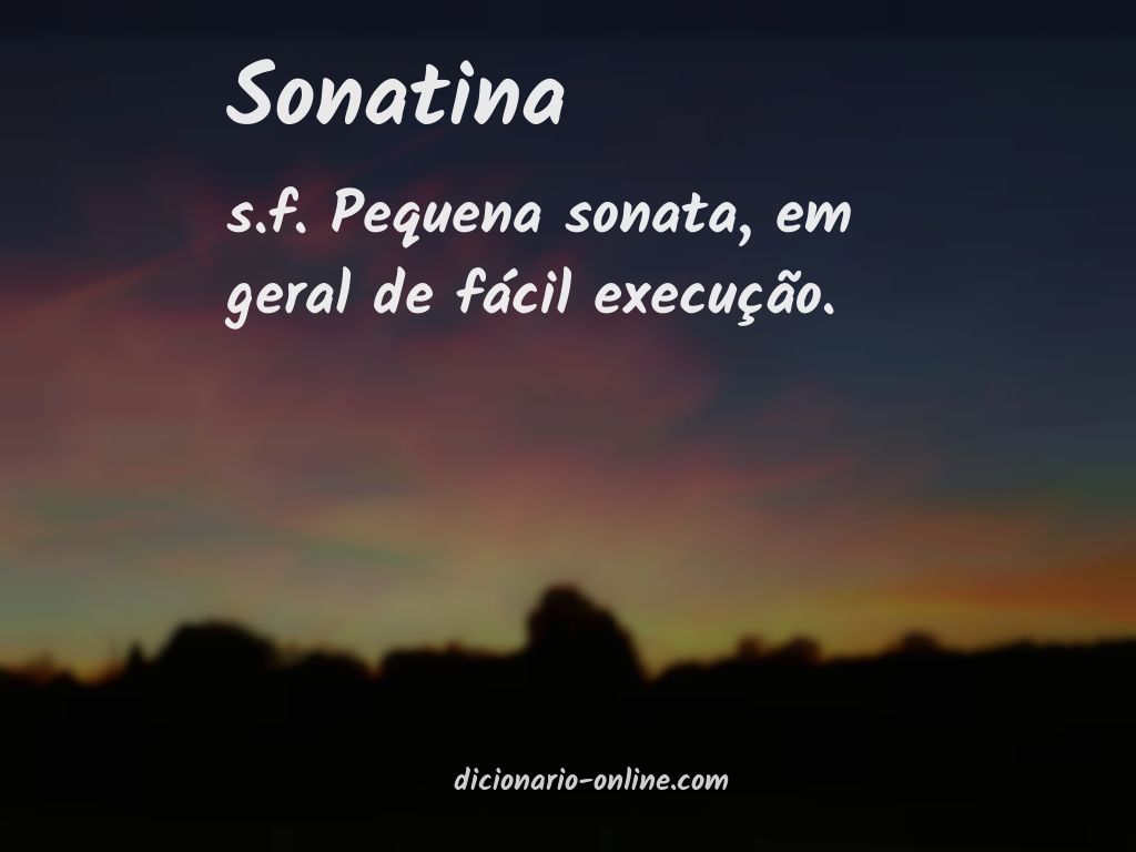 Significado de sonatina