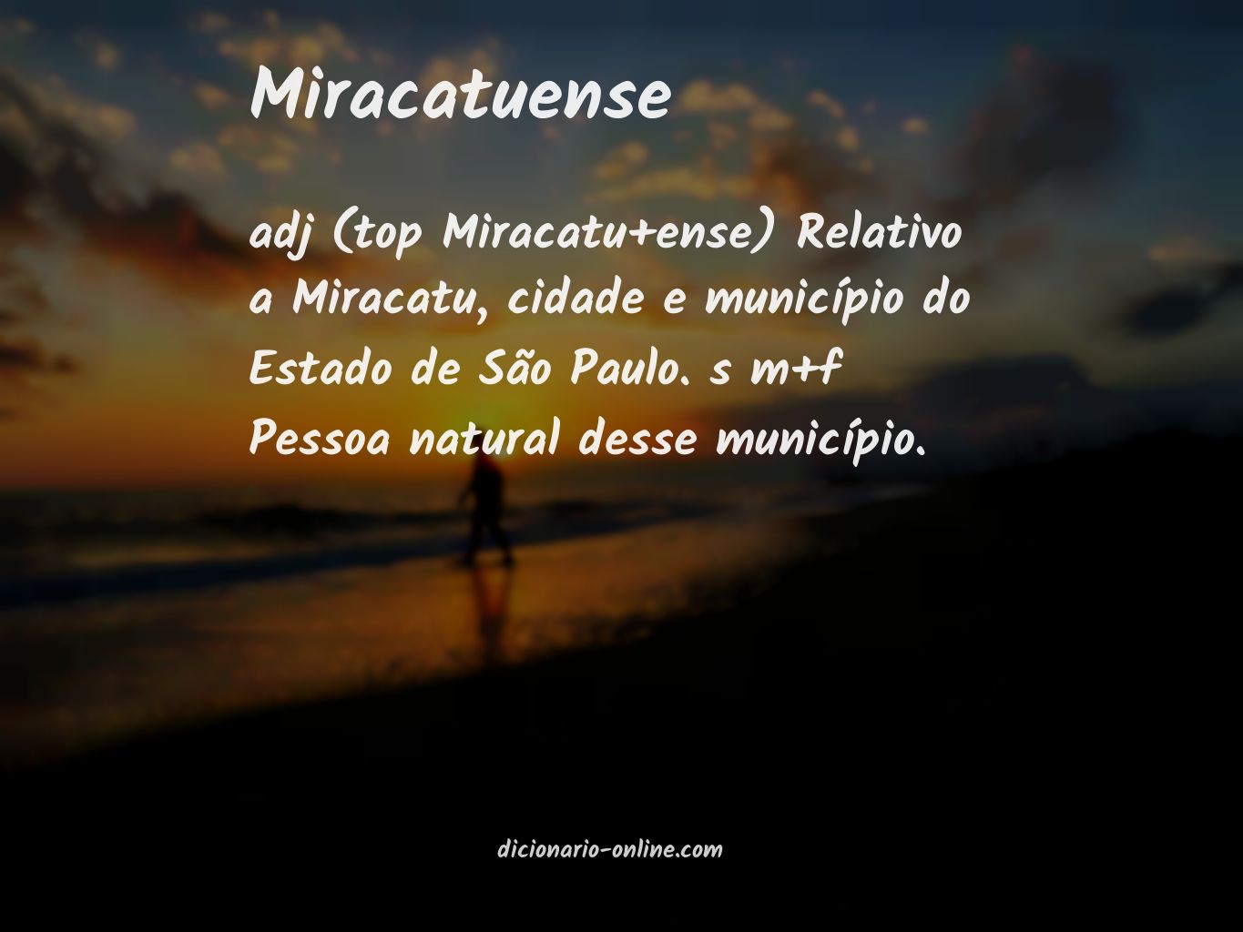 Significado de miracatuense