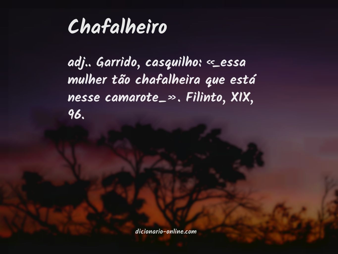 Significado de chafalheiro