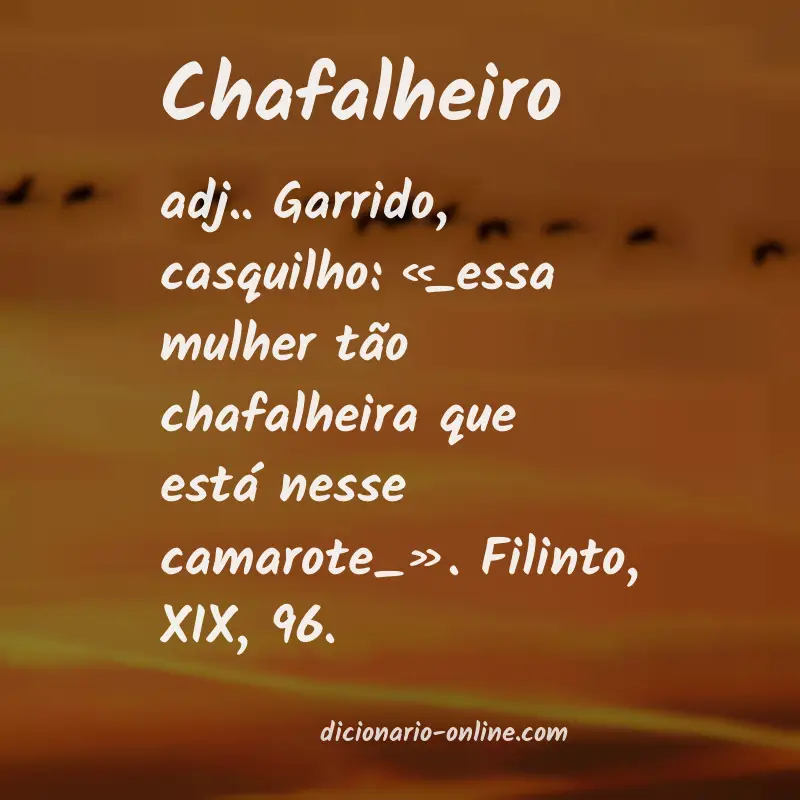 Significado de chafalheiro
