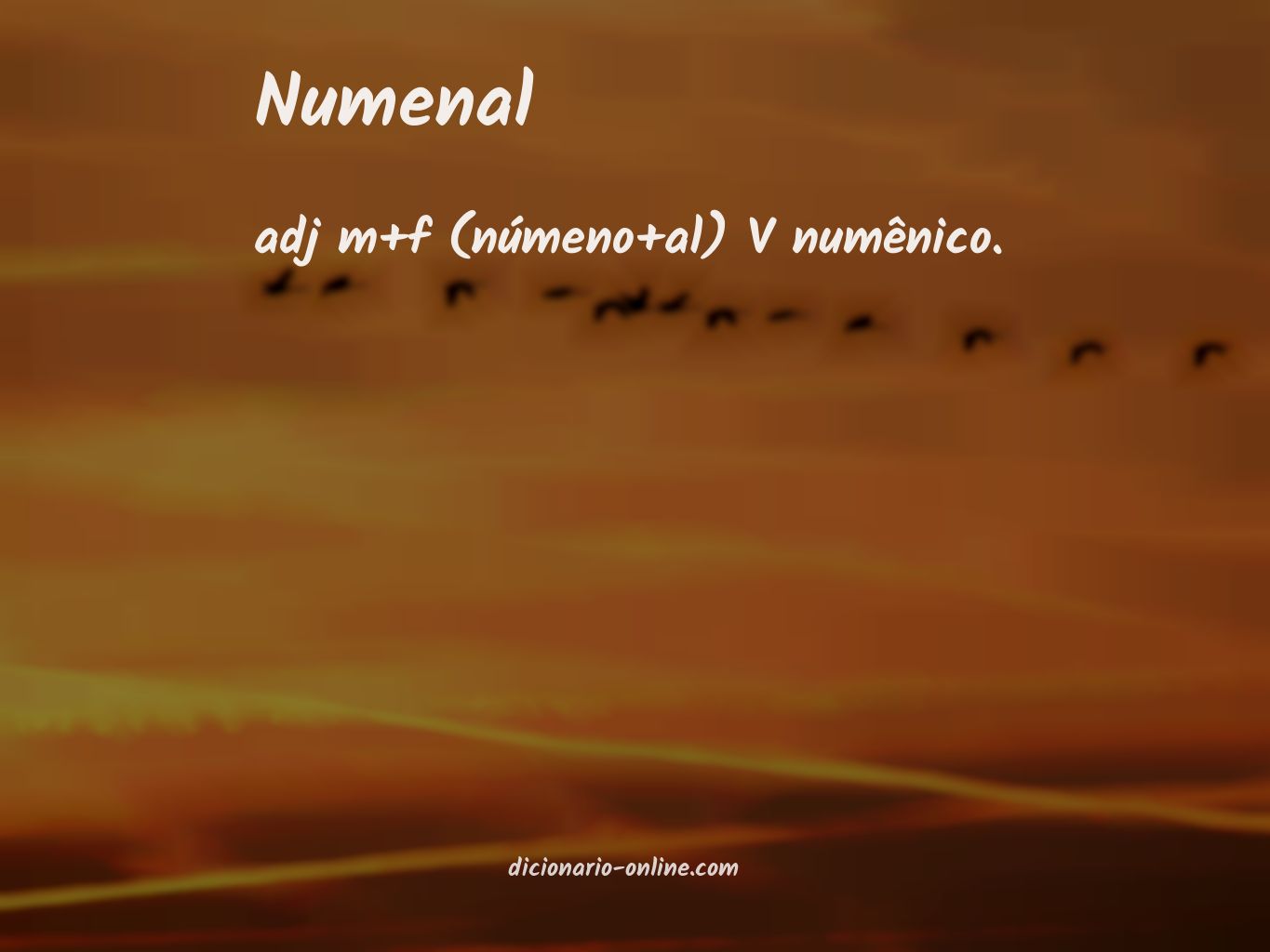 Significado de numenal