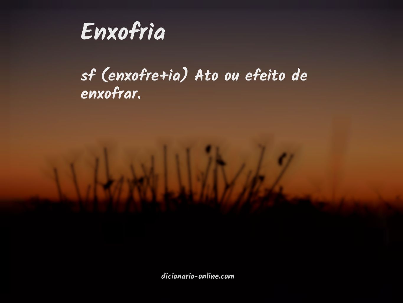 Significado de enxofria