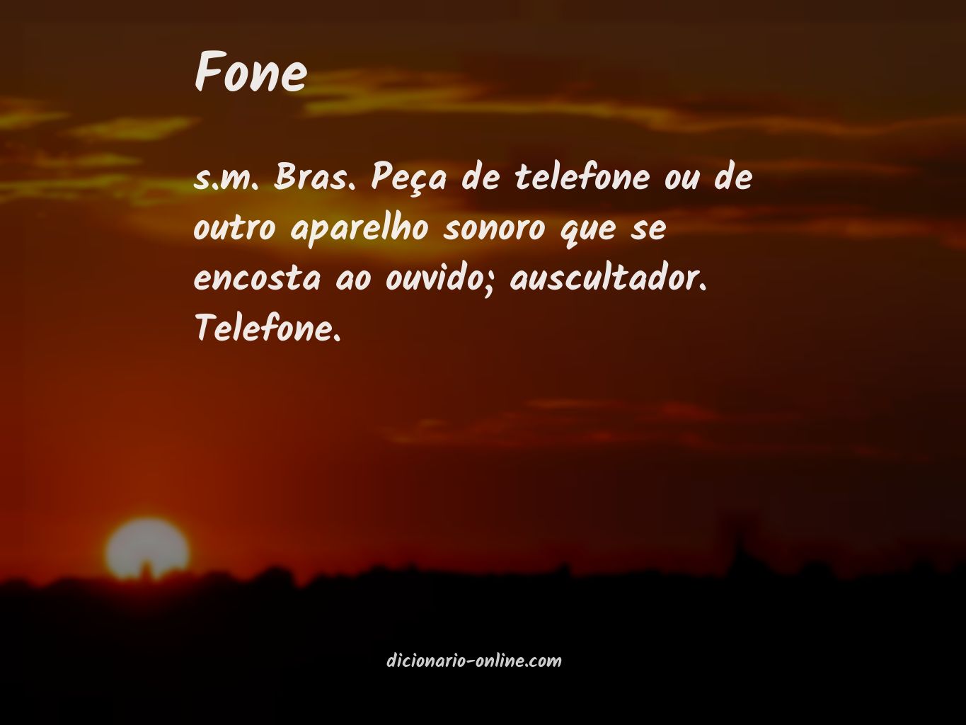 Significado de fone