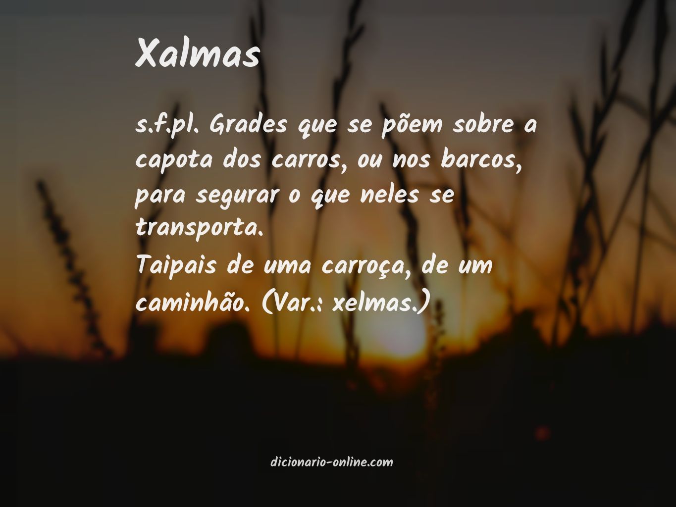 Significado de xalmas