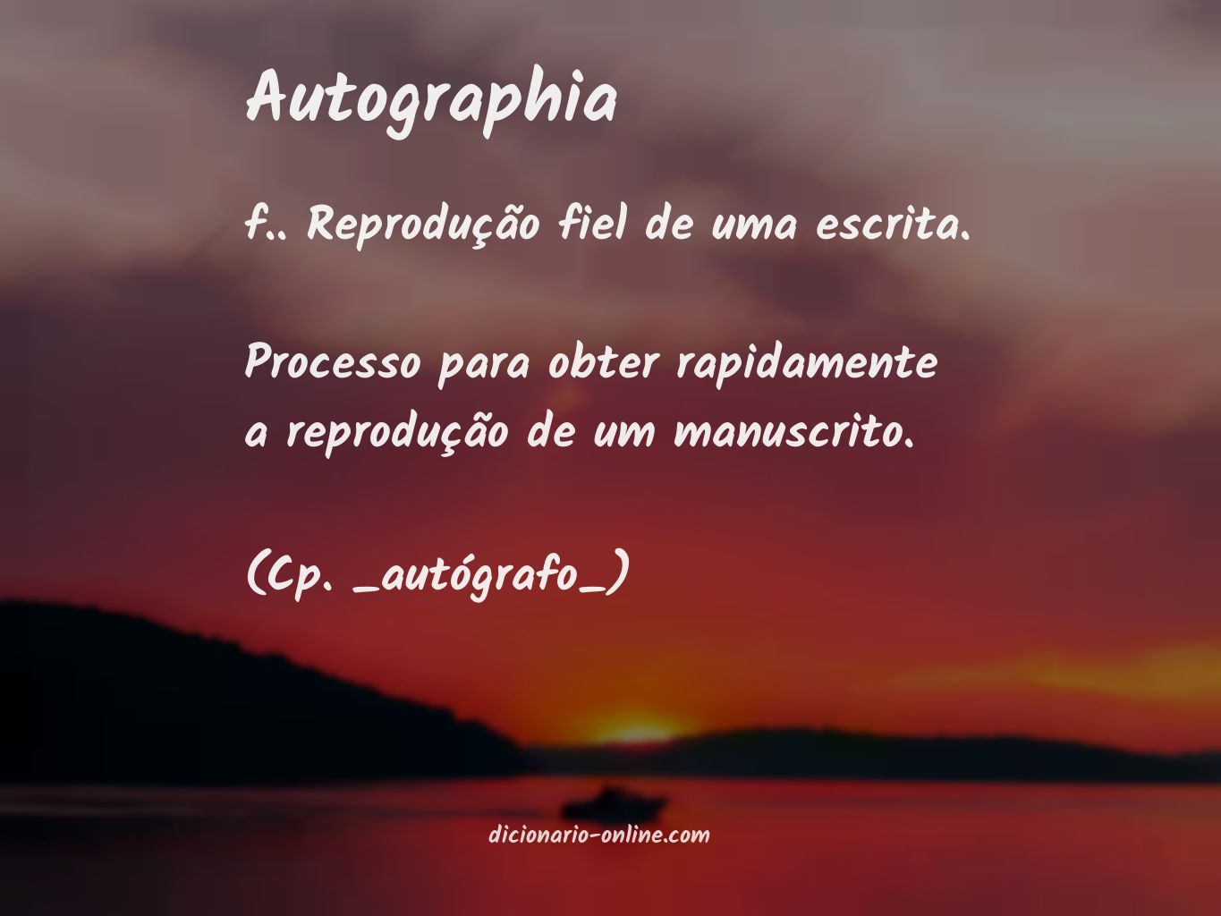 Significado de autographia