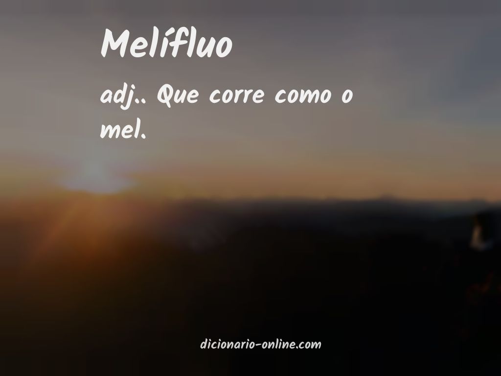 Significado de melífluo