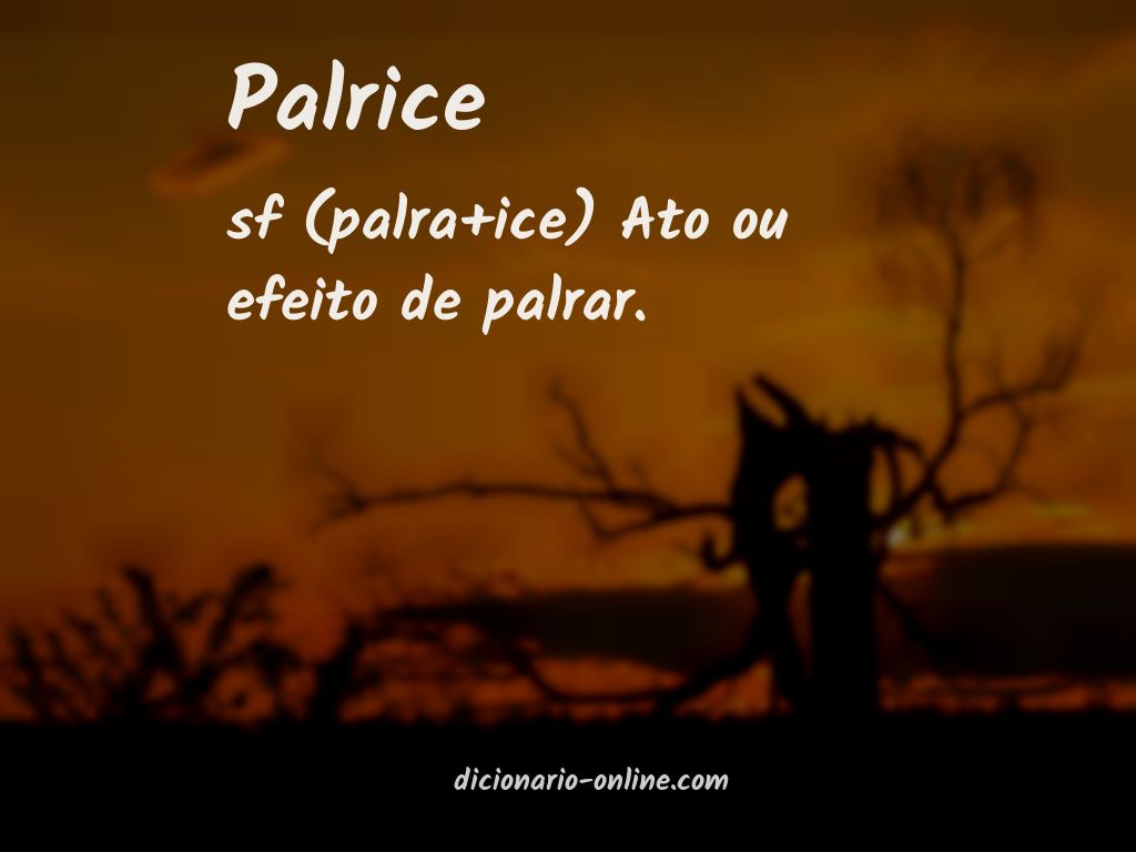 Significado de palrice