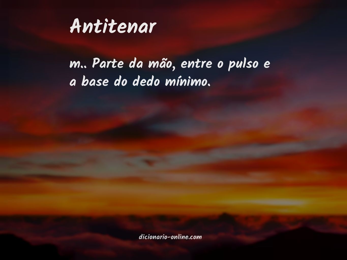 Significado de antitenar