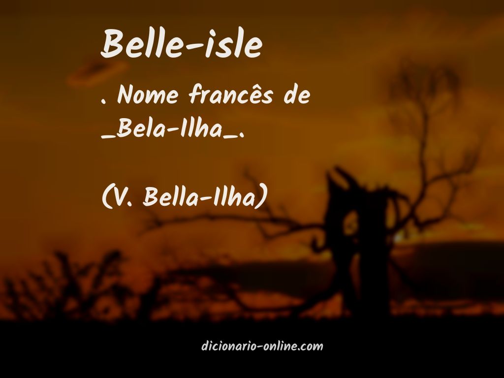 Significado de belle-isle