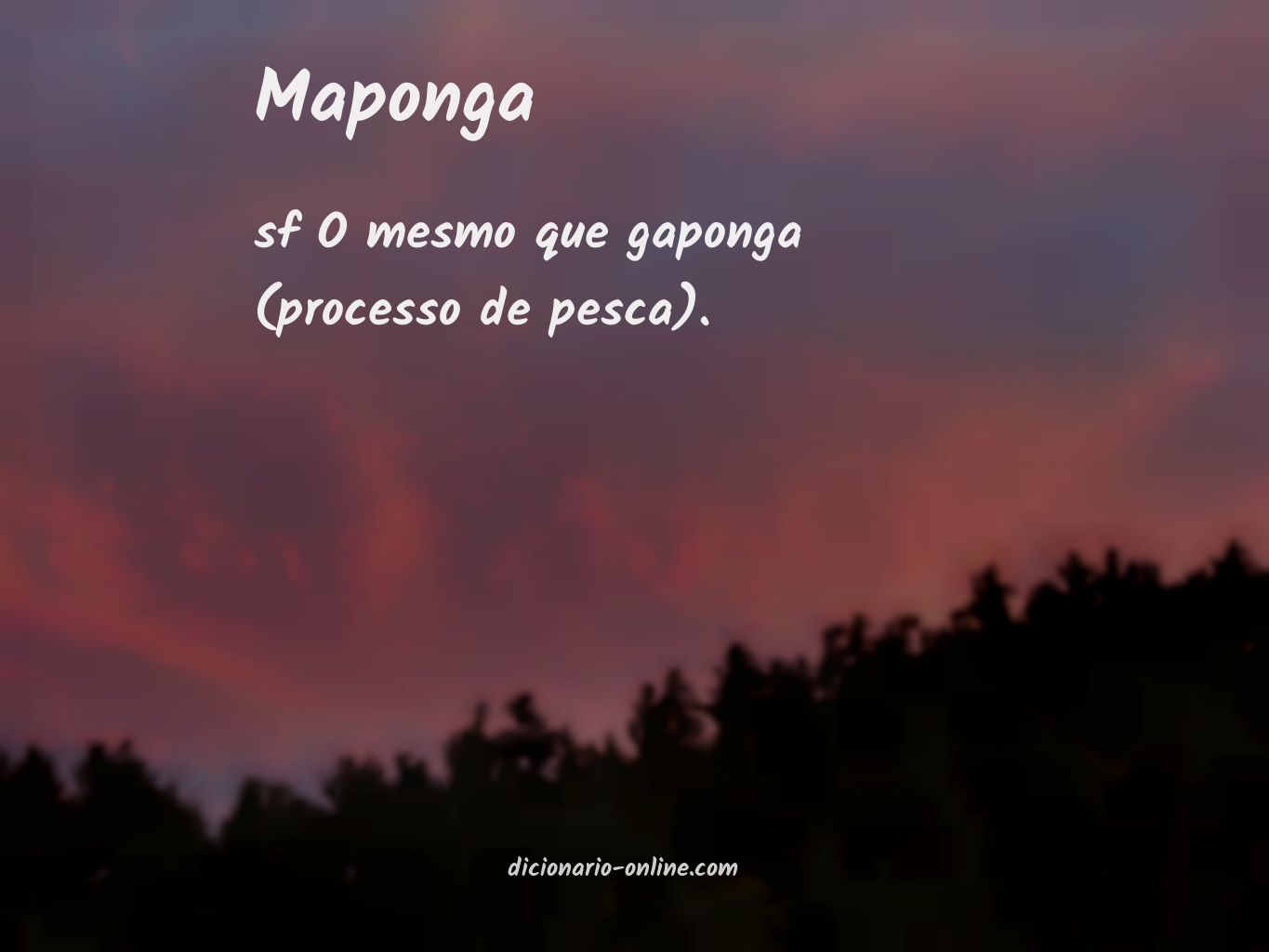 Significado de maponga