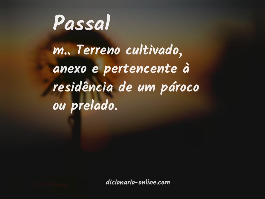 Significado de passal