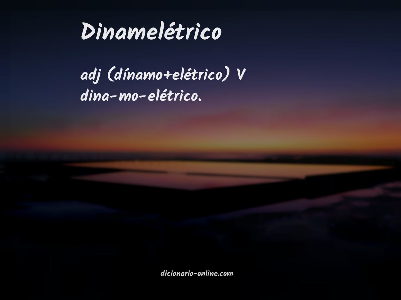 Significado de dinamelétrico