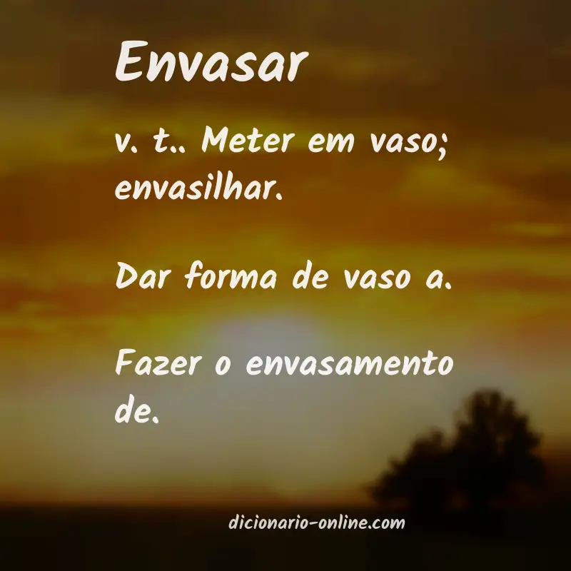 Significado de envasar