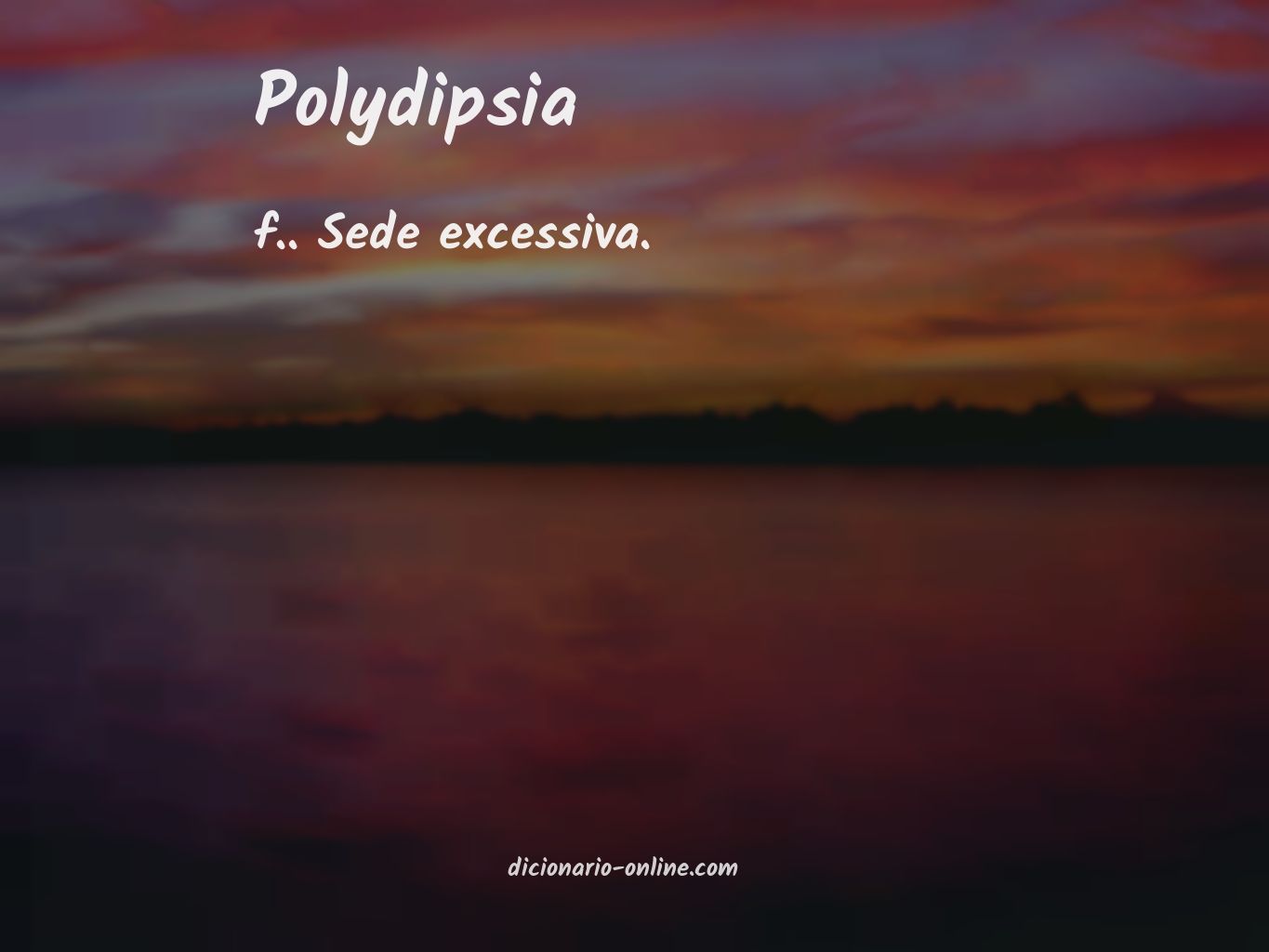 Significado de polydipsia