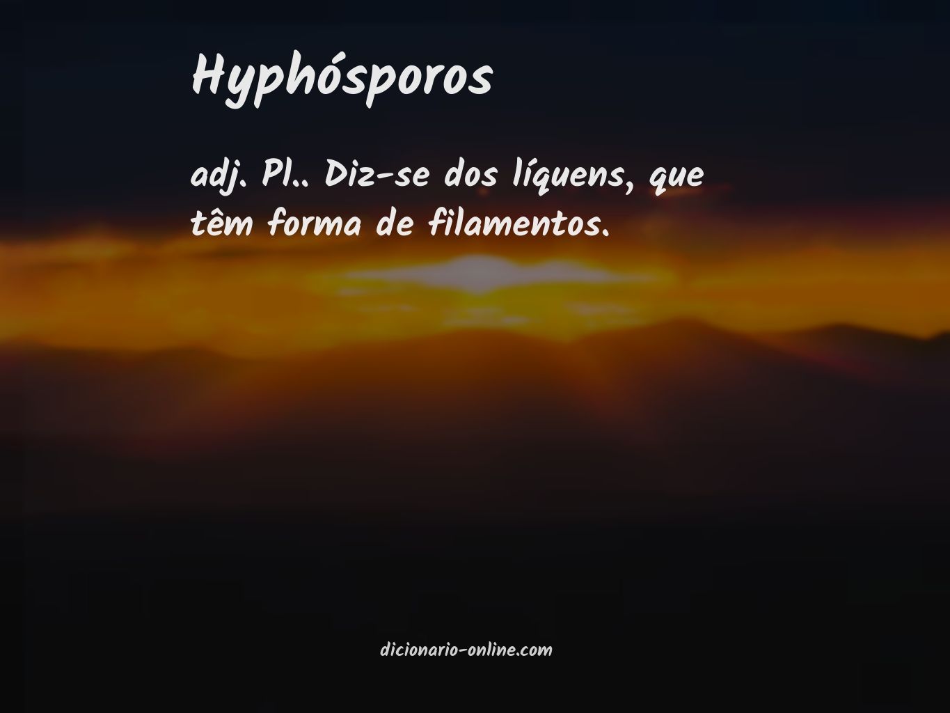 Significado de hyphósporos