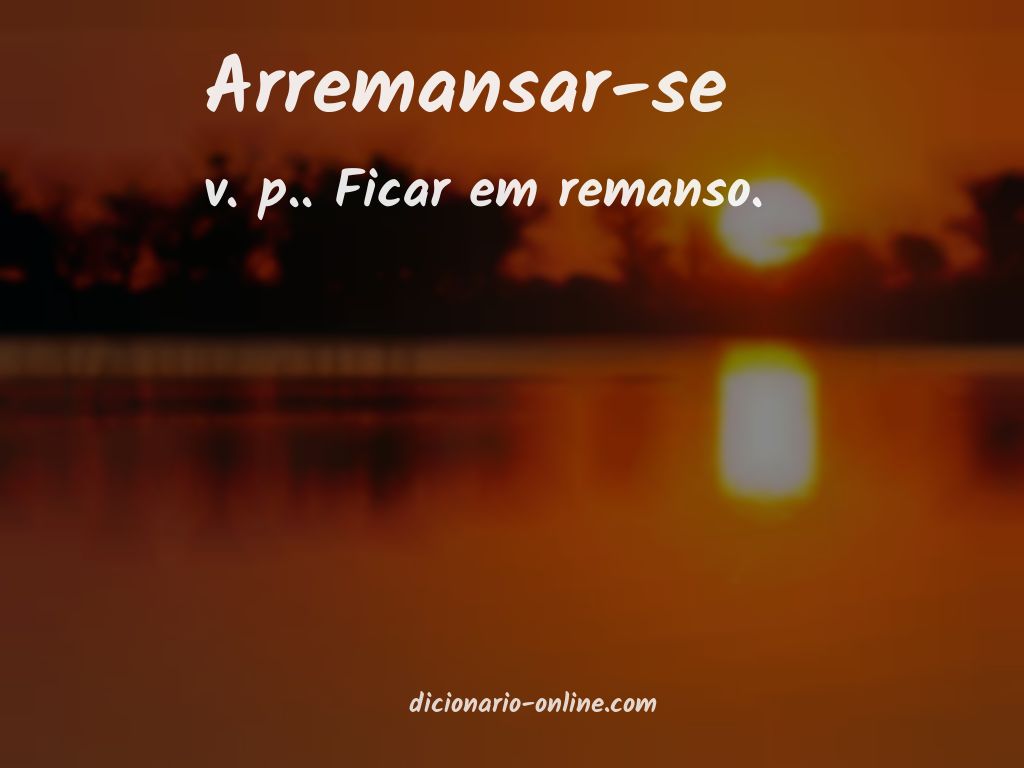 Significado de arremansar-se