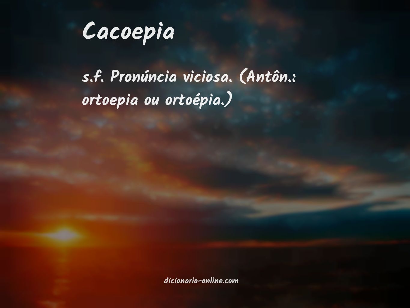 Significado de cacoepia