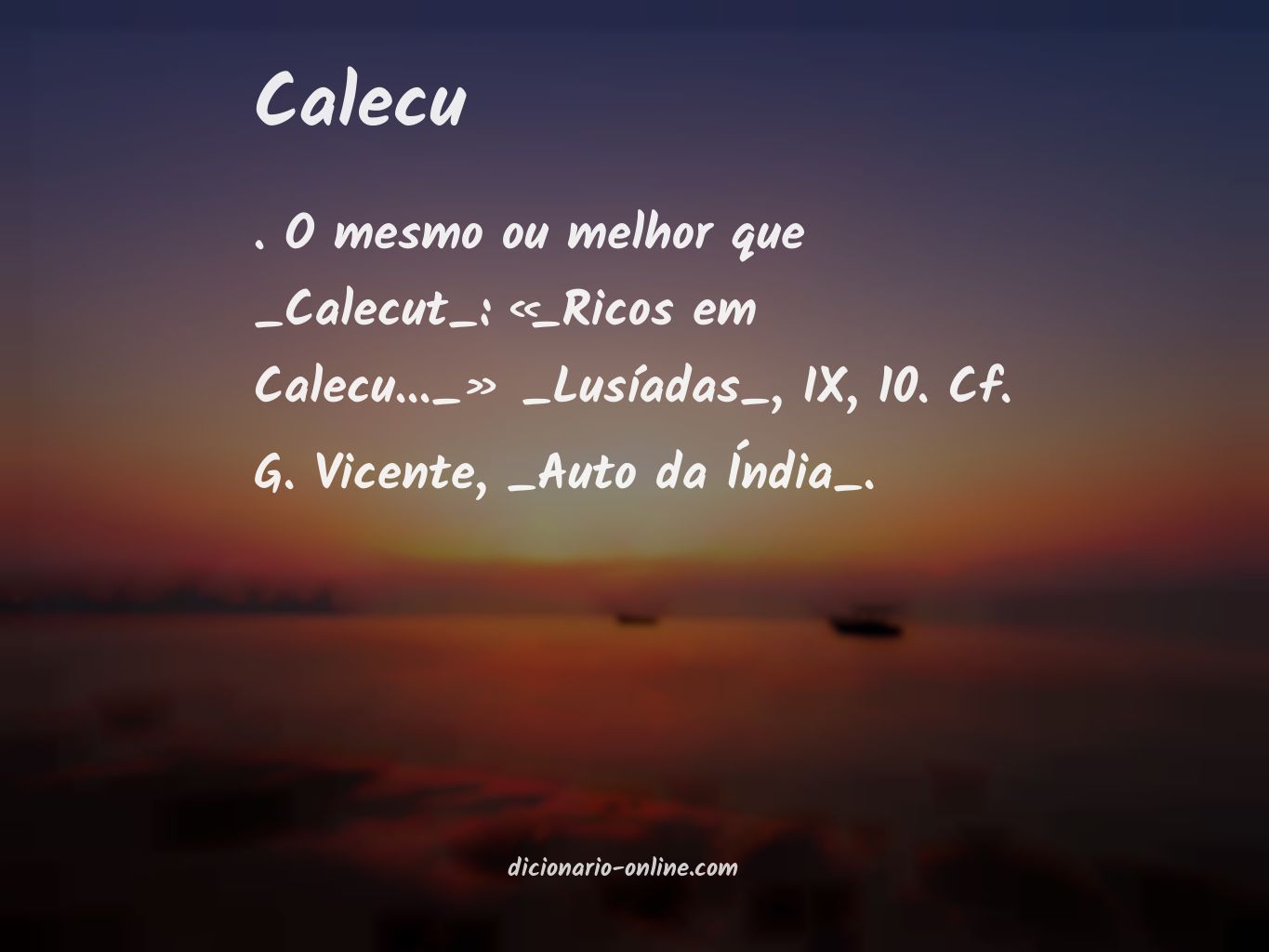 Significado de calecu