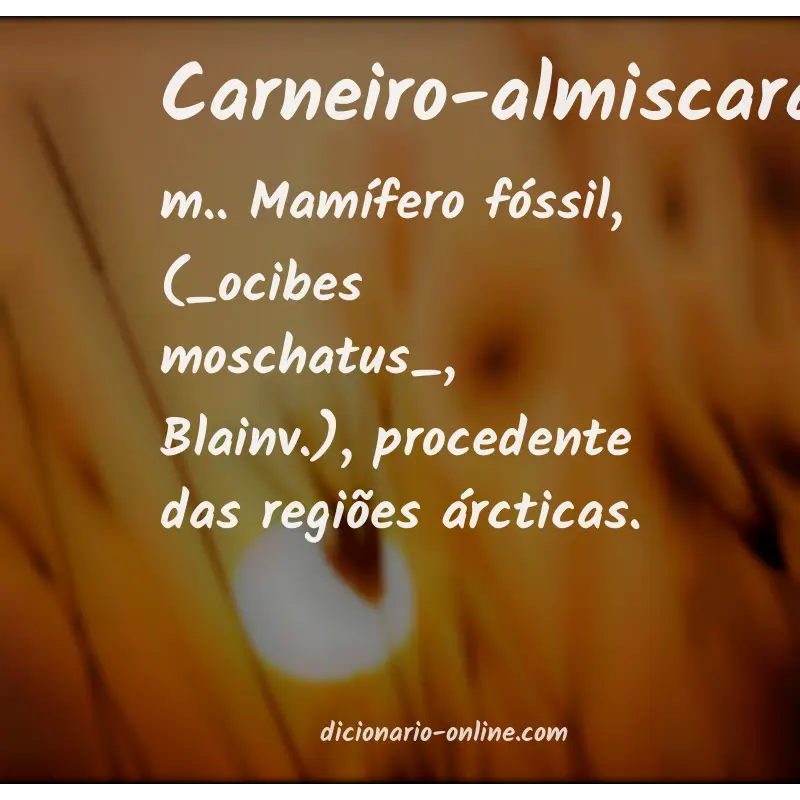 Significado de carneiro-almiscarado